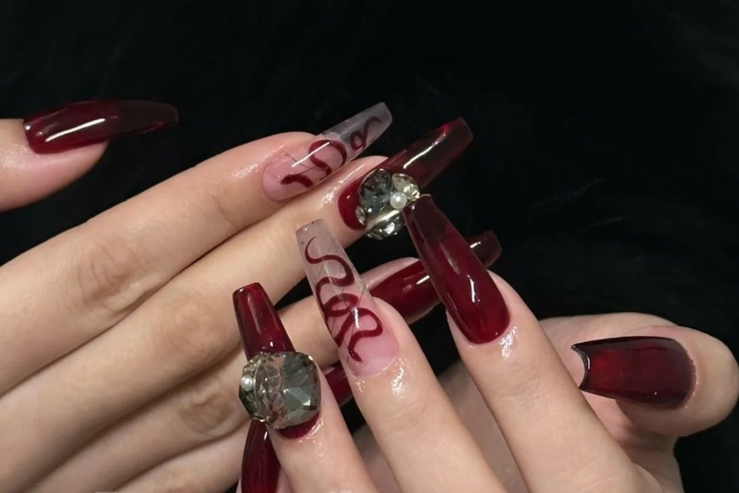 Winter Cherry Nails