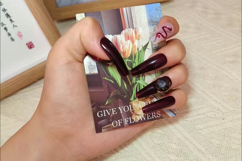 Winter Cherry Nails